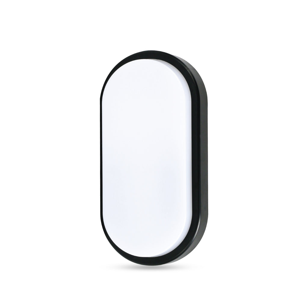 8W Oval LED Bulkhead Light, IP54 Waterproof, 650 Lumens, 6500K Daylight