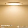Paul Russells 4.8W LED Non Fire Rated Downlight Fixed, Warm White 3000K, IP65, Bezel White2