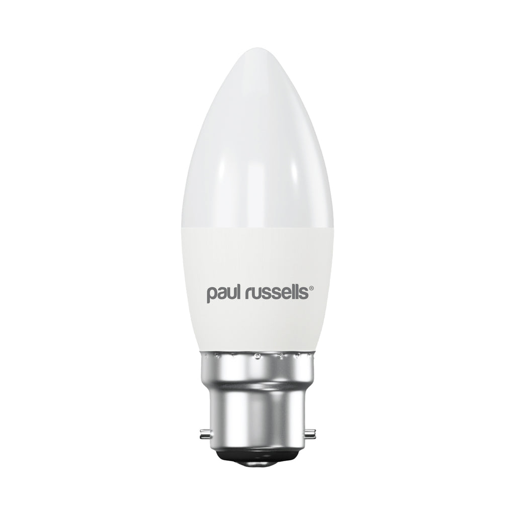 LED Dimmable Candle 5.5W=40W Day Light Bayonet Cap BC B22 Bulbs