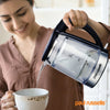 Paul Russells Electric Kettle, Quiet fast Boil, Double Layer Glass,3000W 1.5L with Blue LED, Boil-Dry Protection, Stainless Steel plate, Fast Boil Hot water dispenser, Instant Kettle, Black2