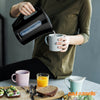 Electric Plastic Kettle, 2200W 1.7L, Hot water dispenser, Black Boil-Dry Protection, Auto Shut off Stirx Control6