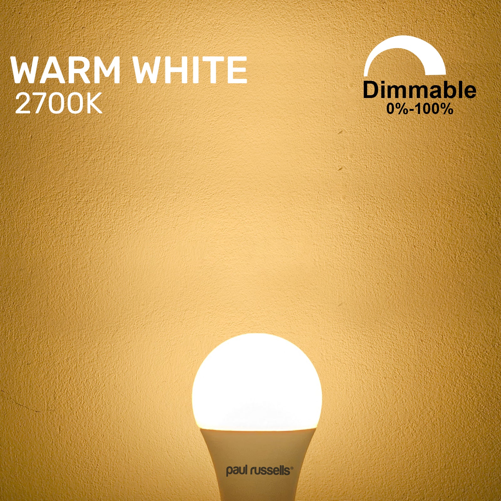 LED Dimmable GLS 8.5W=60W Warm White Edison Screw ES E27 Bulbs