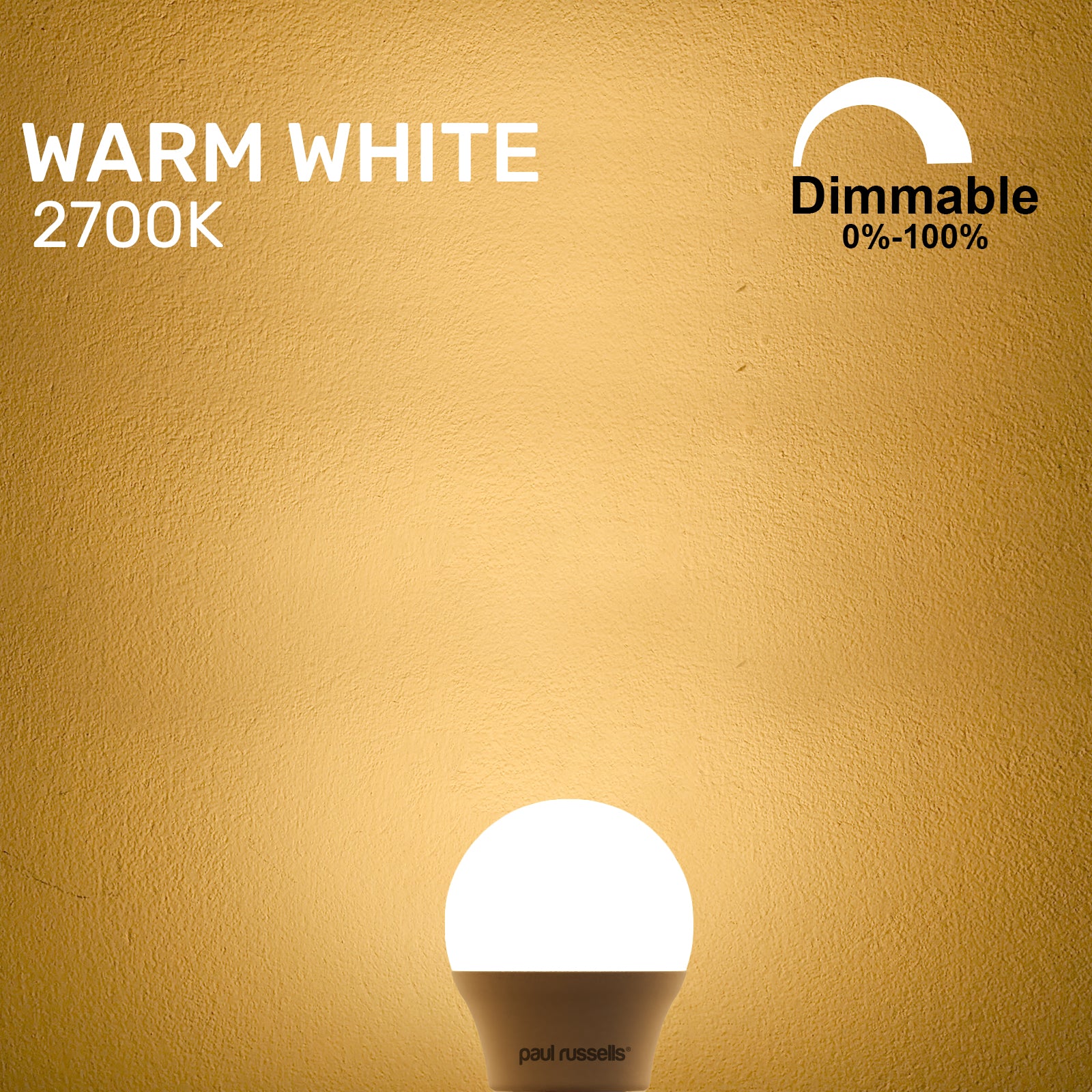 LED Dimmable Golf 5.5W=40W Warm White Edison Screw ES E27 Bulbs