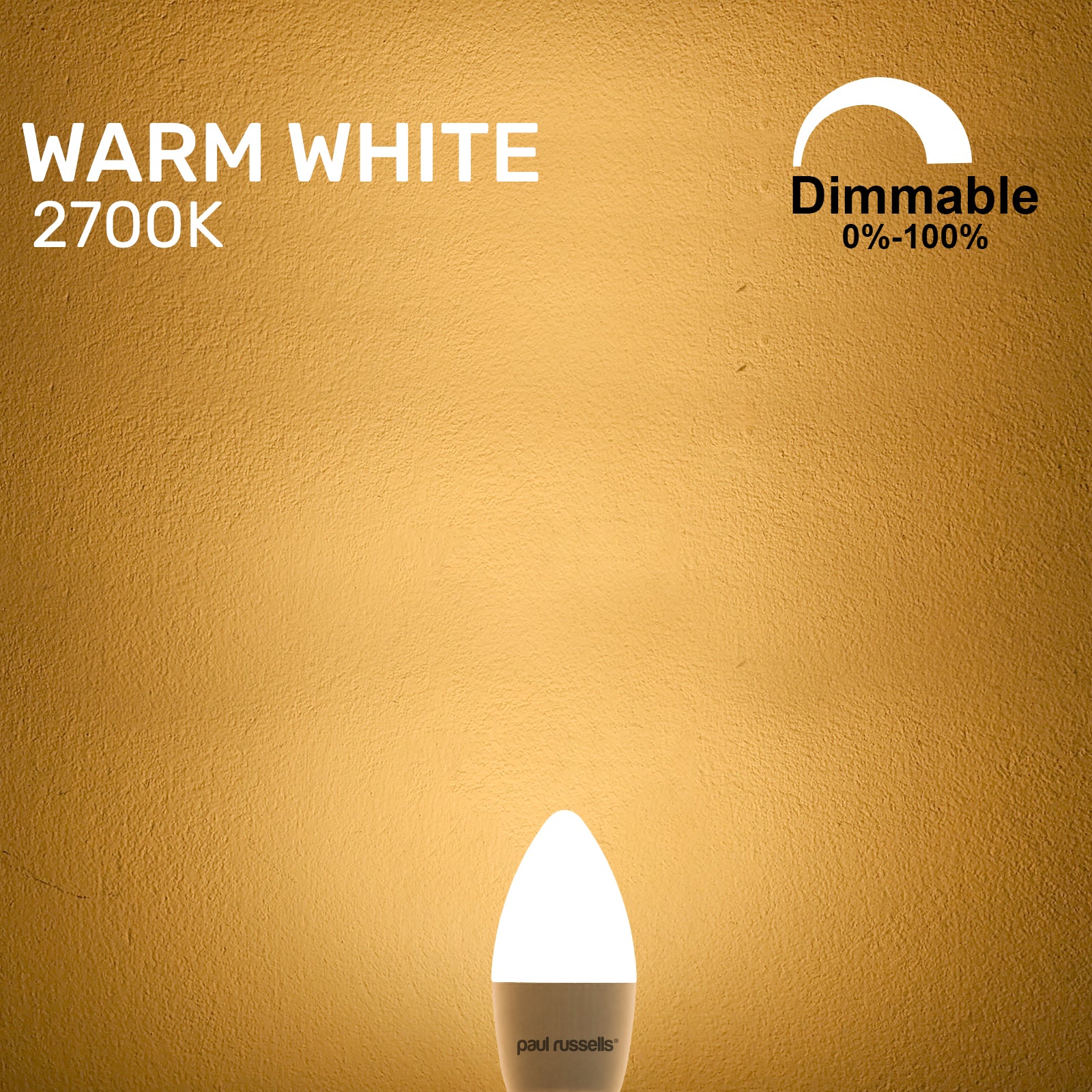 LED Dimmable Candle 5.5W=40W Warm White Edison Screw SES E14 Bulbs