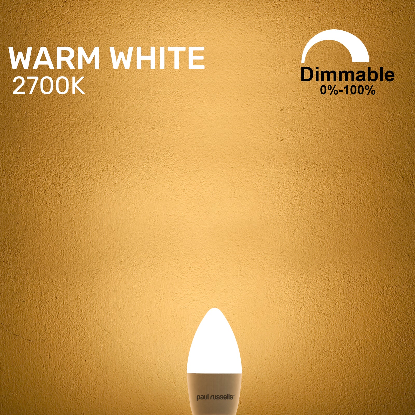 LED Dimmable Candle 5.5W=40W Warm White Edison Screw ES E27 Bulbs