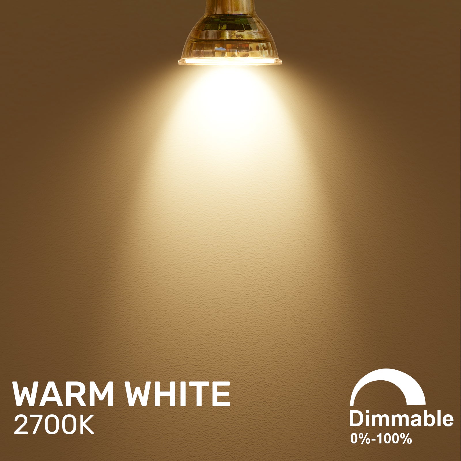 L006 LED Dimmable GU10 4.5W=50W Spot Light Bulbs Warm White