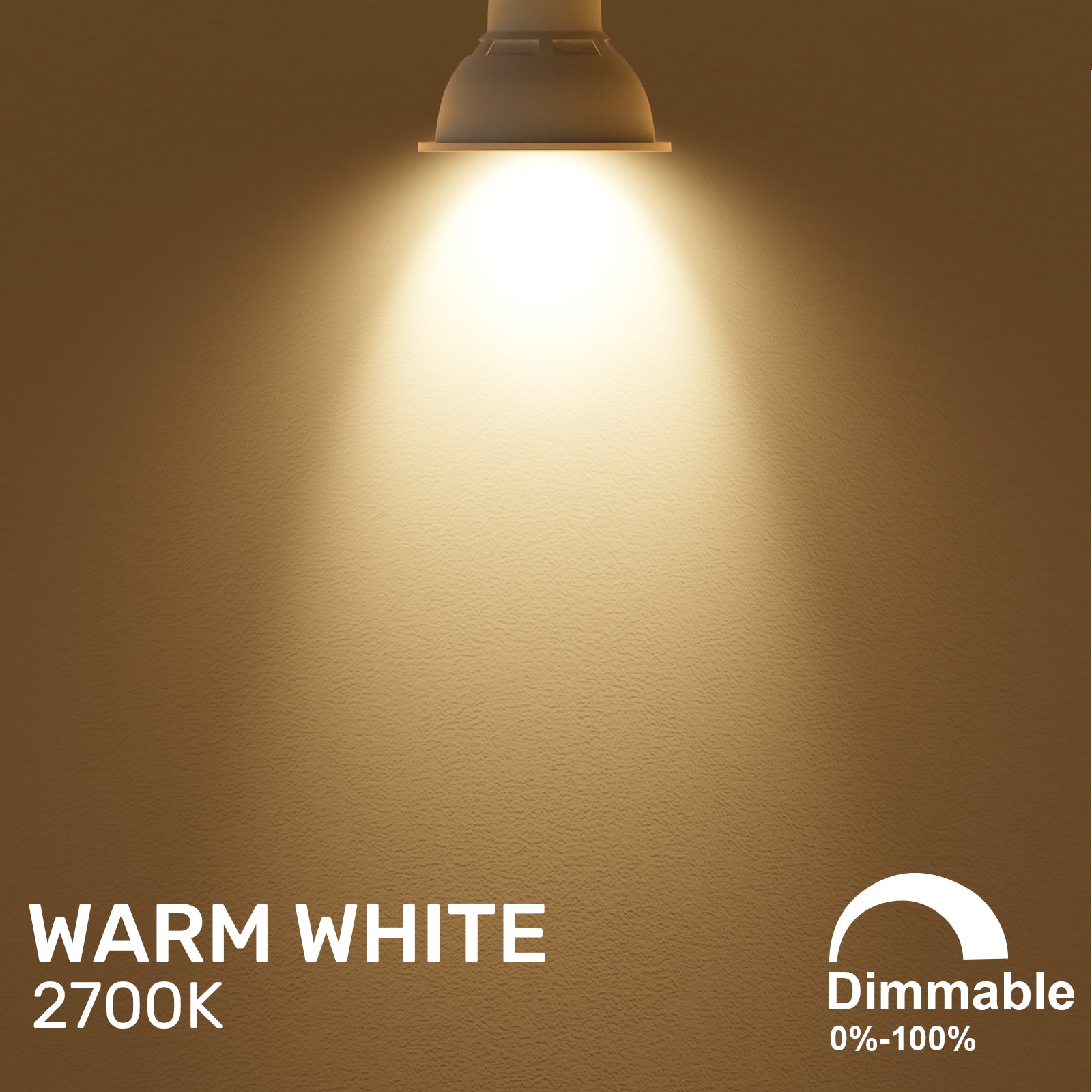 L007 LED Dimmable GU10 4.5W=50W Spot Light Bulbs Warm White