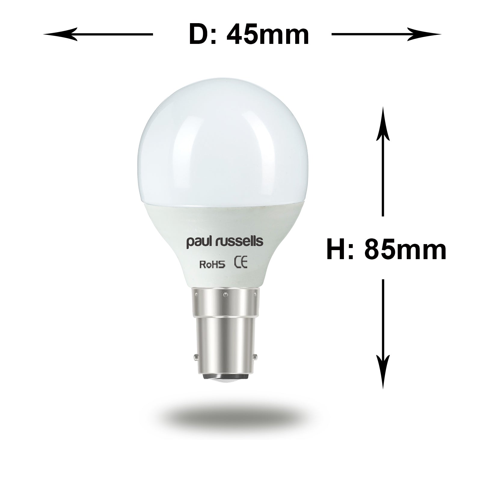 LED Golf Ball 3W=25W Day Light Small Bayonet Cap SBC B15 Bulb