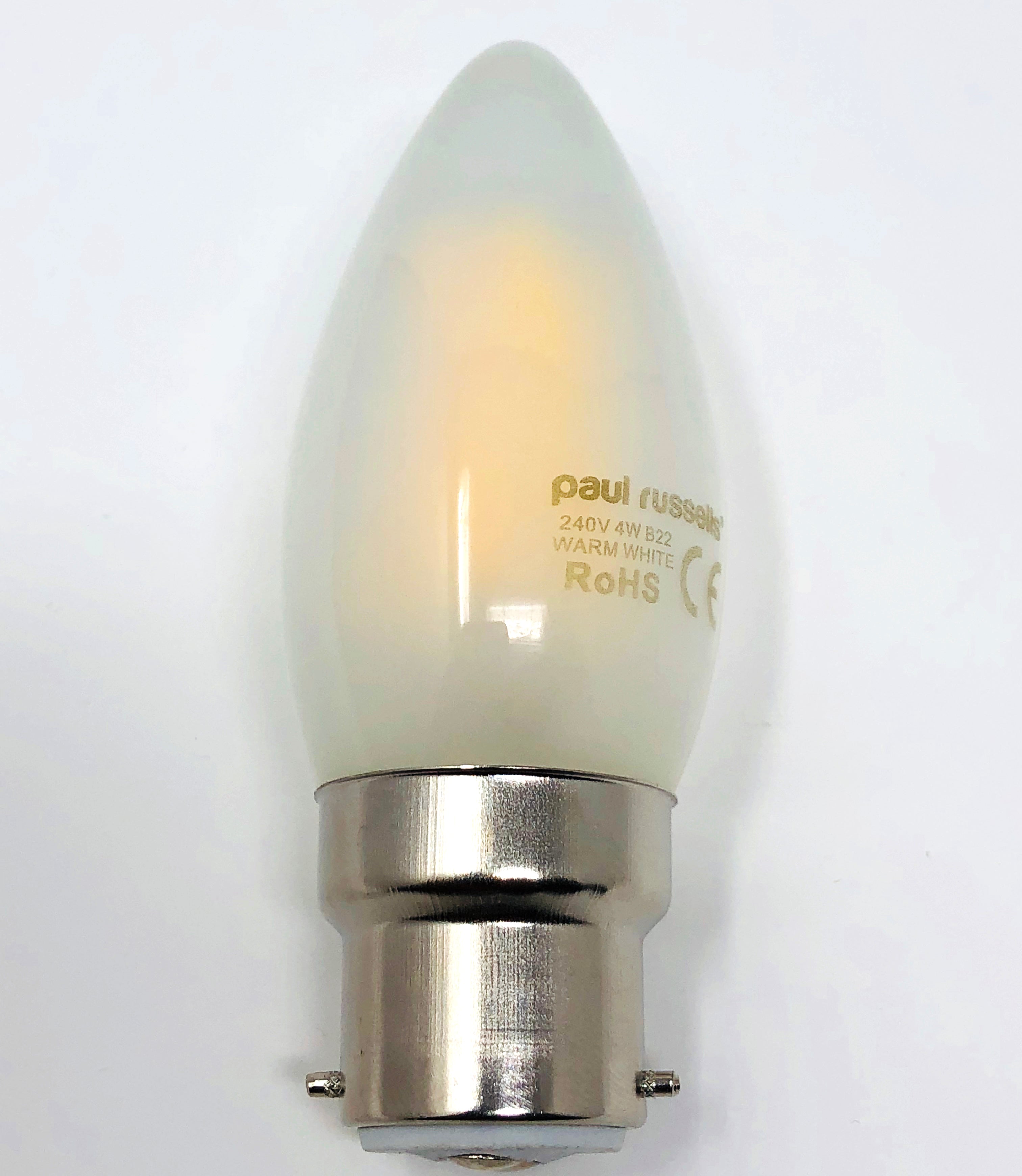 LED Filament Pearl Candle 4W=40W BC/B22 Bayonet Cap Bulb
