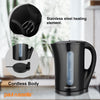 Electric Plastic Kettle, 2200W 1.7L, Hot water dispenser, Black Boil-Dry Protection, Auto Shut off Stirx Control3