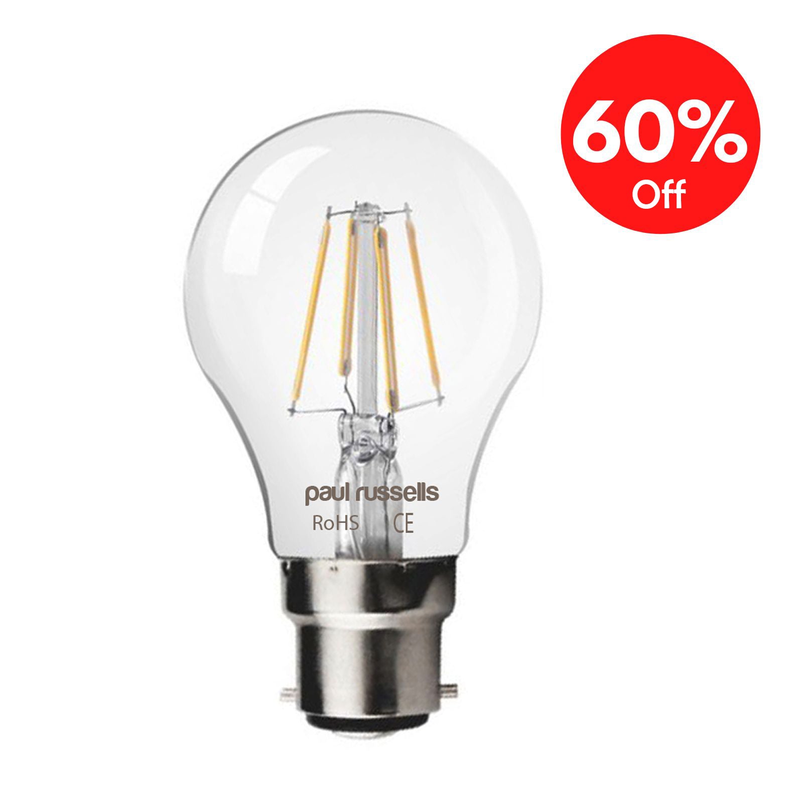 LED Filament GLS 4W=40W Day Light BC B22 Bayonet Bulb