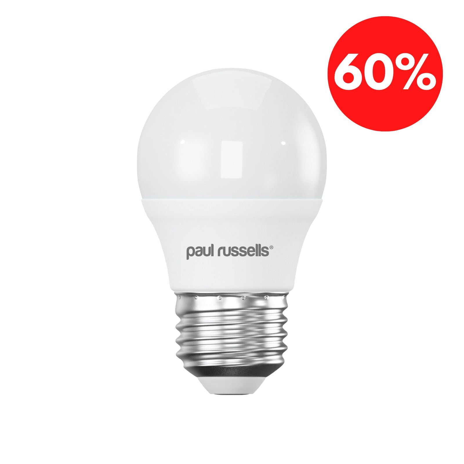 10x Pack LED Golf Ball 3W=25W Warm White ES E27 Edison Screw Bulbs