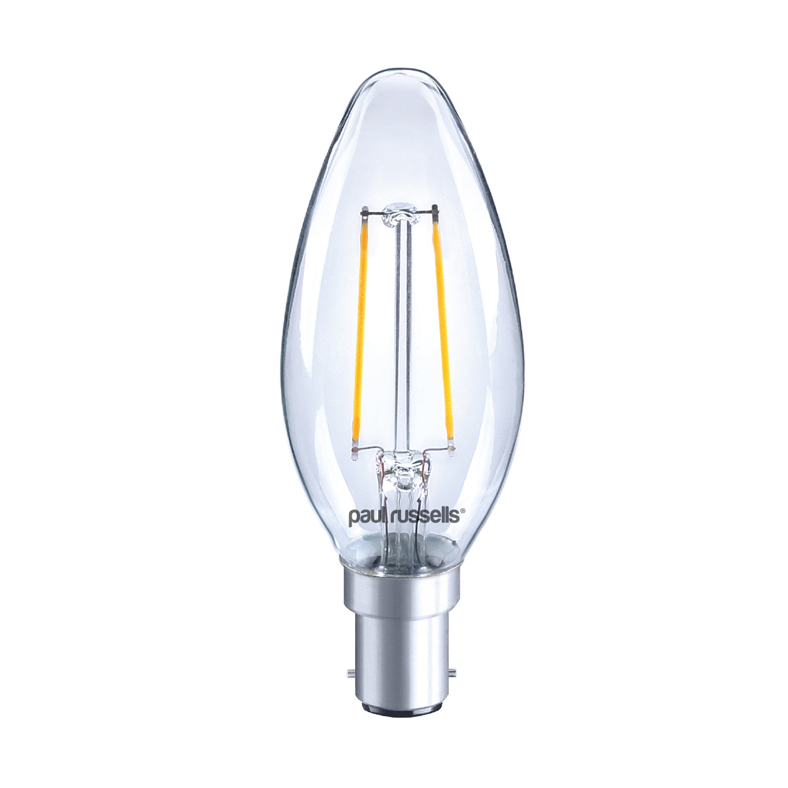 LED Filament Candle 2.5W=25W Warm White 2700K SBC B15 Small Bayonet Cap Bulbs