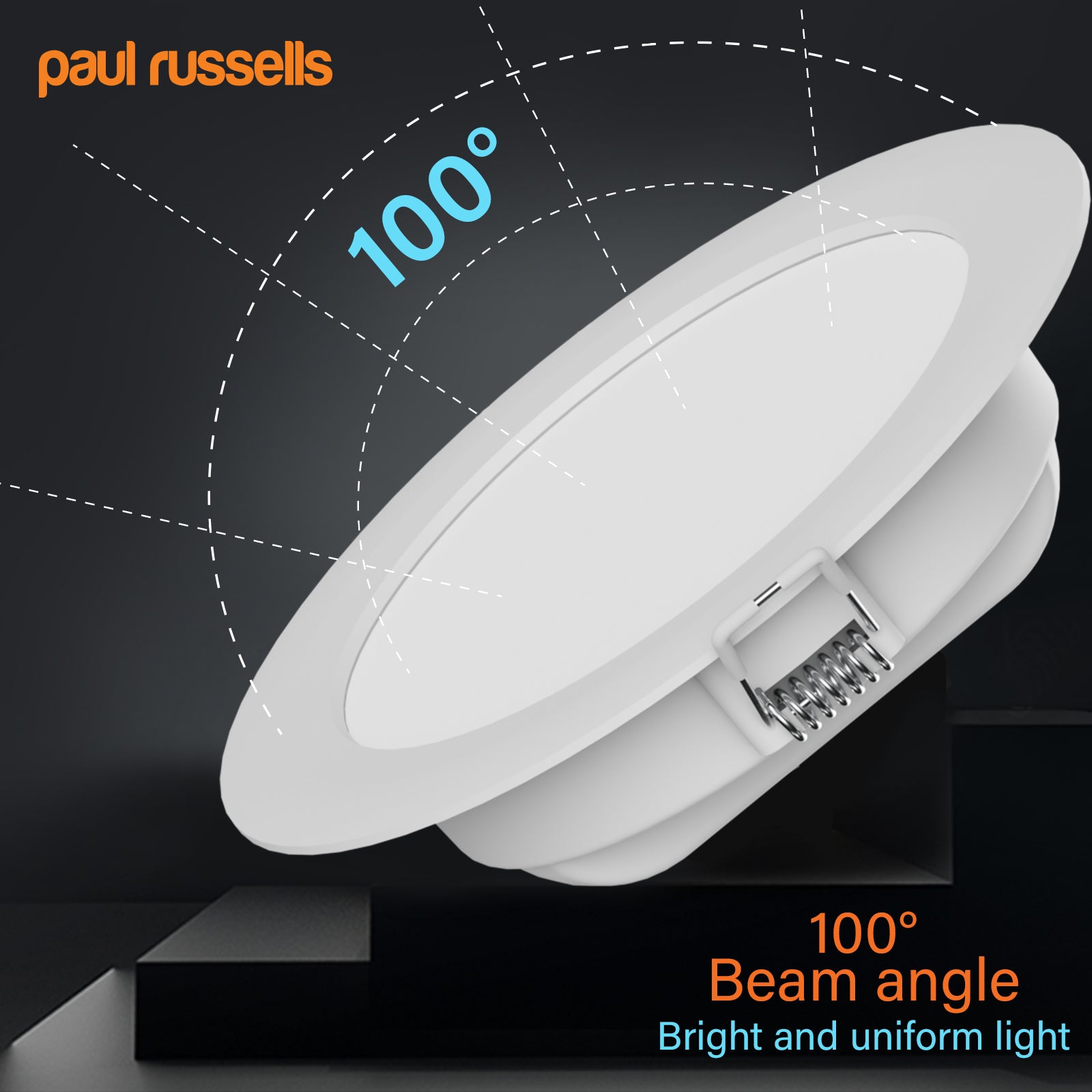 12W, LED Round Ceiling Downlights, 1150 Lumens, 6500K Day Light, Non-Dimmable Panel Spotlights