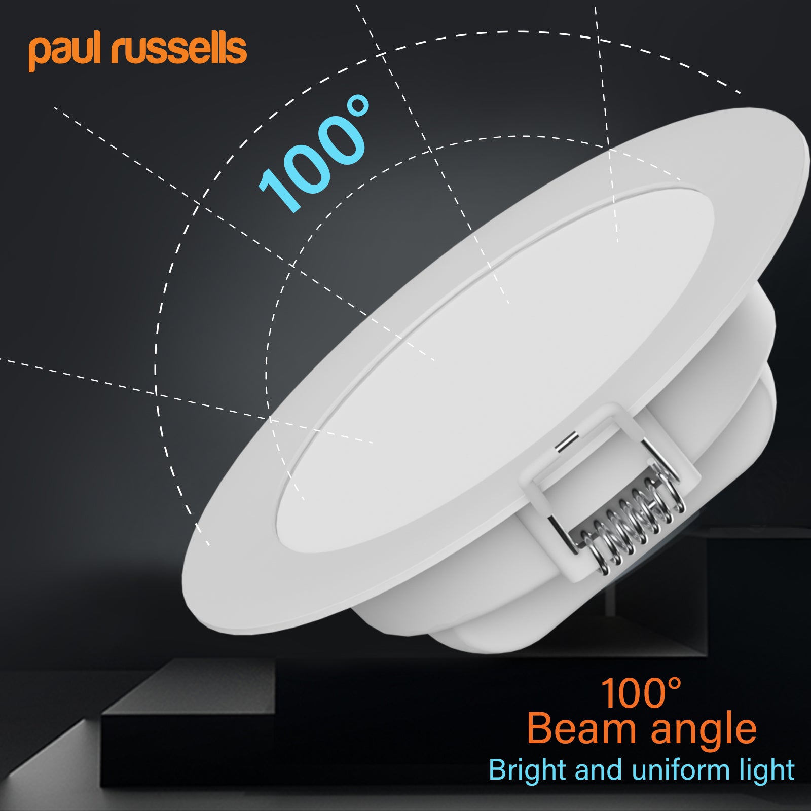 8W, LED Round Ceiling Downlights, 750 Lumens, 6500K Day Light, Non-Dimmable Panel Spotlights