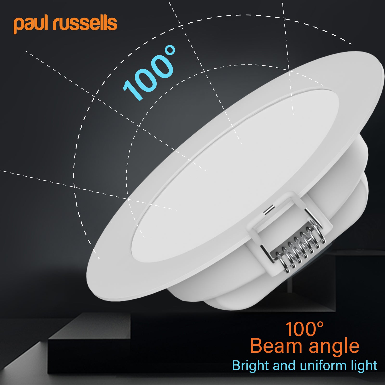 8W, LED Round Ceiling Downlights, 750 Lumens, 4000K Cool White, Non-Dimmable Panel Spotlights