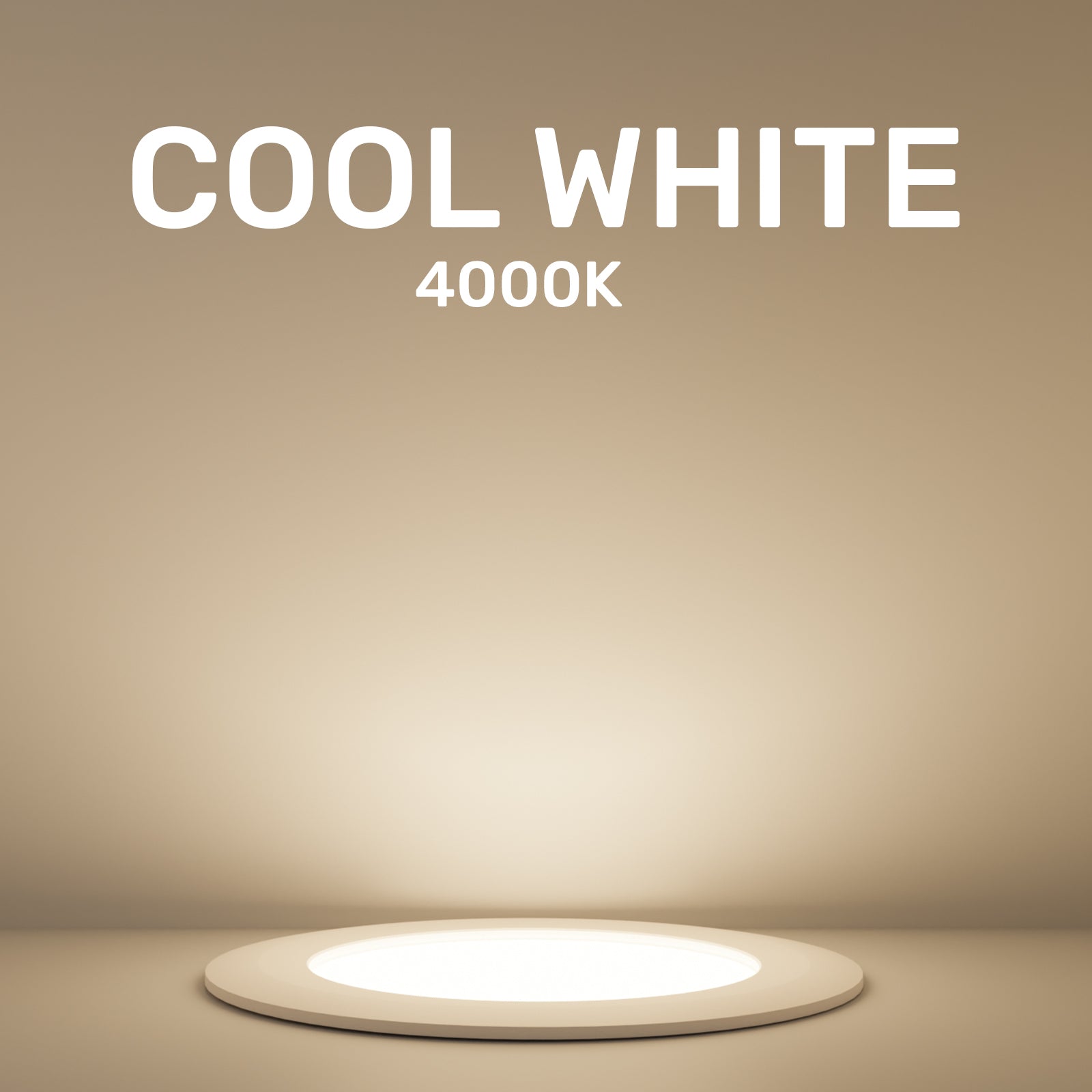 6W, LED Round Ceiling Downlights, 550 Lumens, 4000K Cool White, Non-Dimmable Panel Spotlights