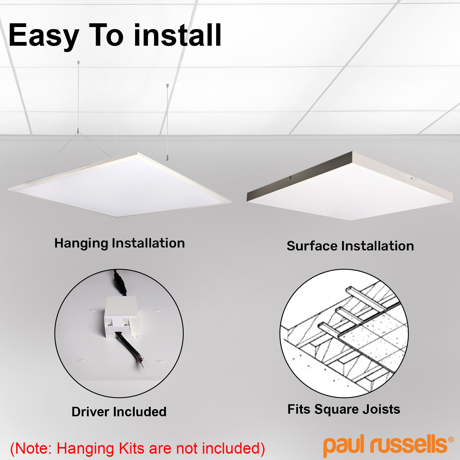 LED Square Panel 40W Cool White Ultra Slim Ceiling Light – paul russells