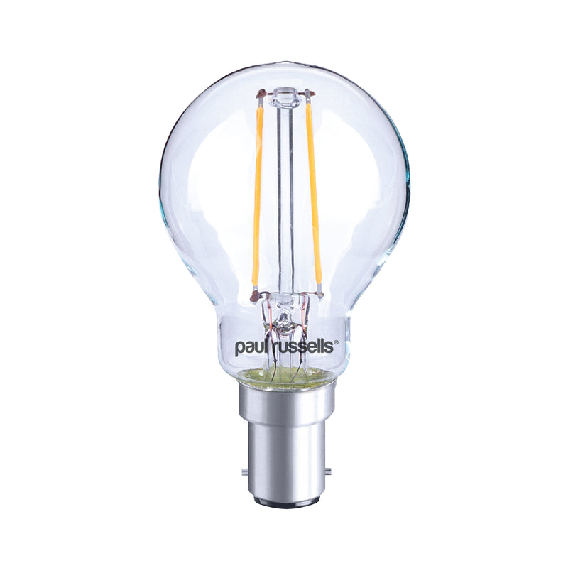LED Filament GOLF 2.5W=25W Warm White SBC B15 Small Bayonet Cap Bulbs