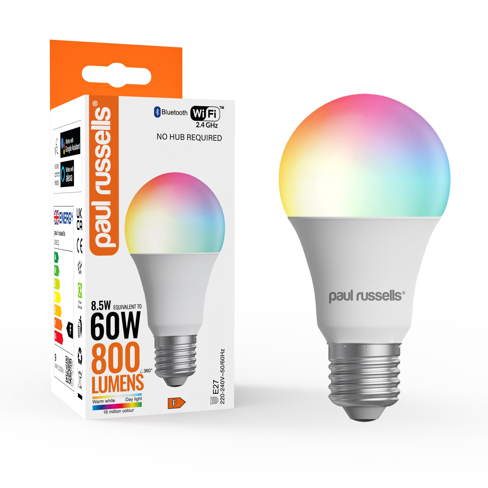 LED Smart GLS 8.5W=60W Colour Changing App Control Edison Screw ES E27 Bulbs