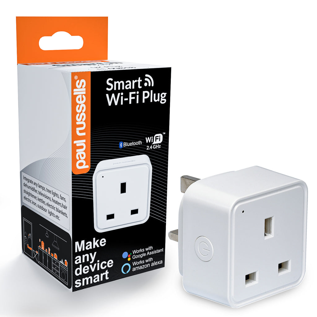 Smart Wireless Socket Plug works with Amazon Alexa/Google/Siri paul russells App Runs on 2. 4GHz WiFi Router/Bluetooth Remote Control, No Hub Required, Timer Switch, Home Devices