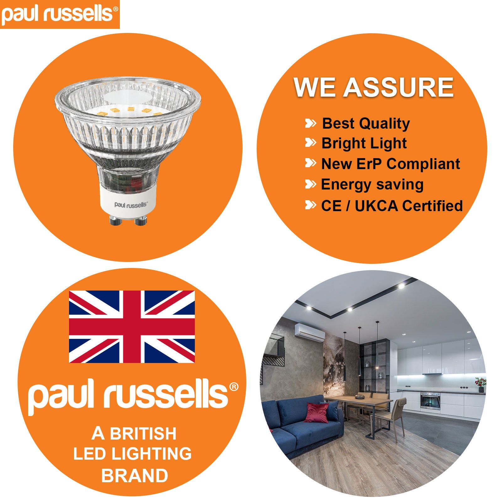 GU10 4W=35W LED Spot Light Bulbs Day Light