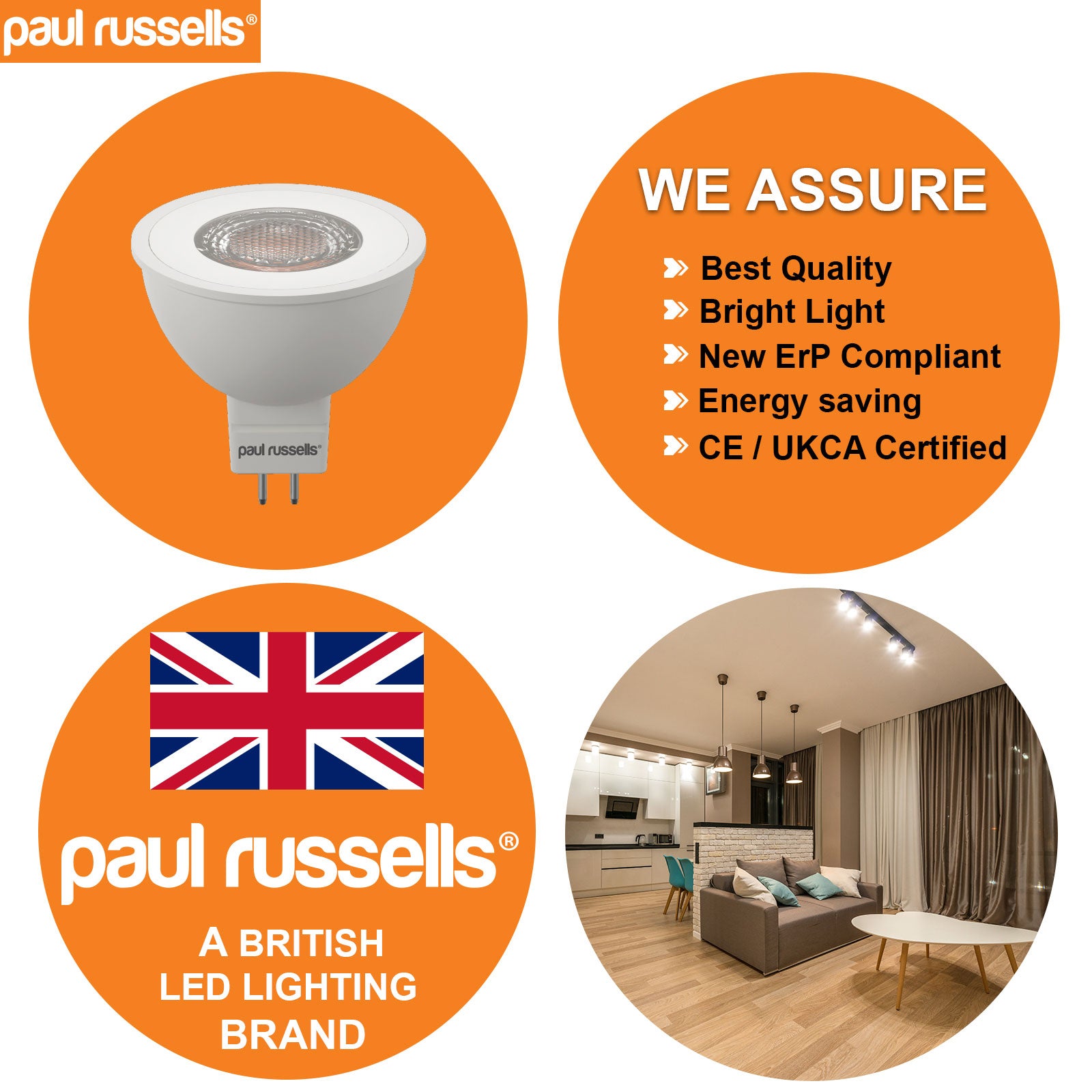 MR16 4.5W=35W LED Spot Light GU5.3 Bulbs Warm White