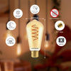 LED Filament Spiral ST64 4W=25w Extra Warm White (AMBER) ES E27 Edison Screw Decorative Bulbs3