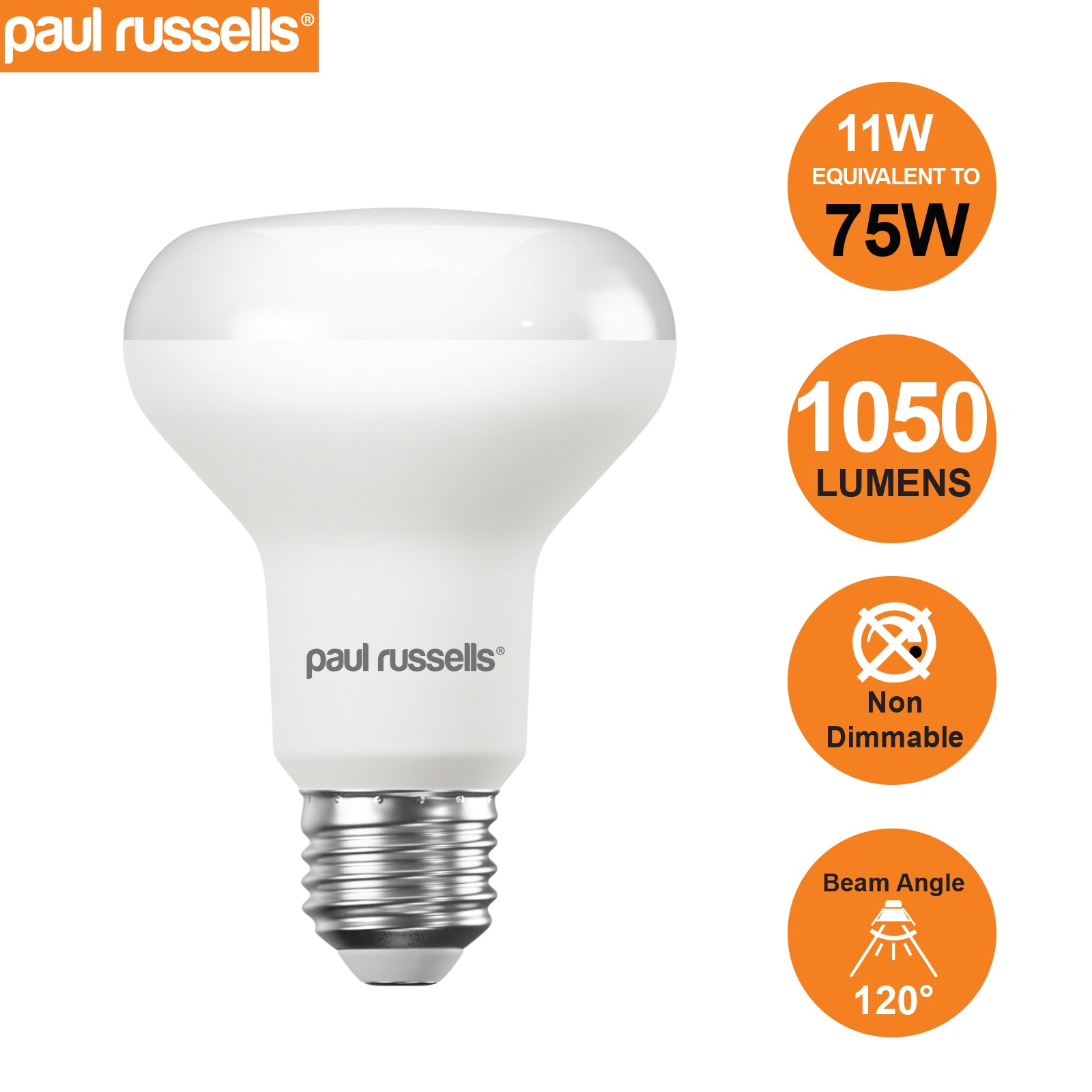 LED Reflector Light Bulbs R80 11W=75W Cool White ES E27 Edison Screw ...