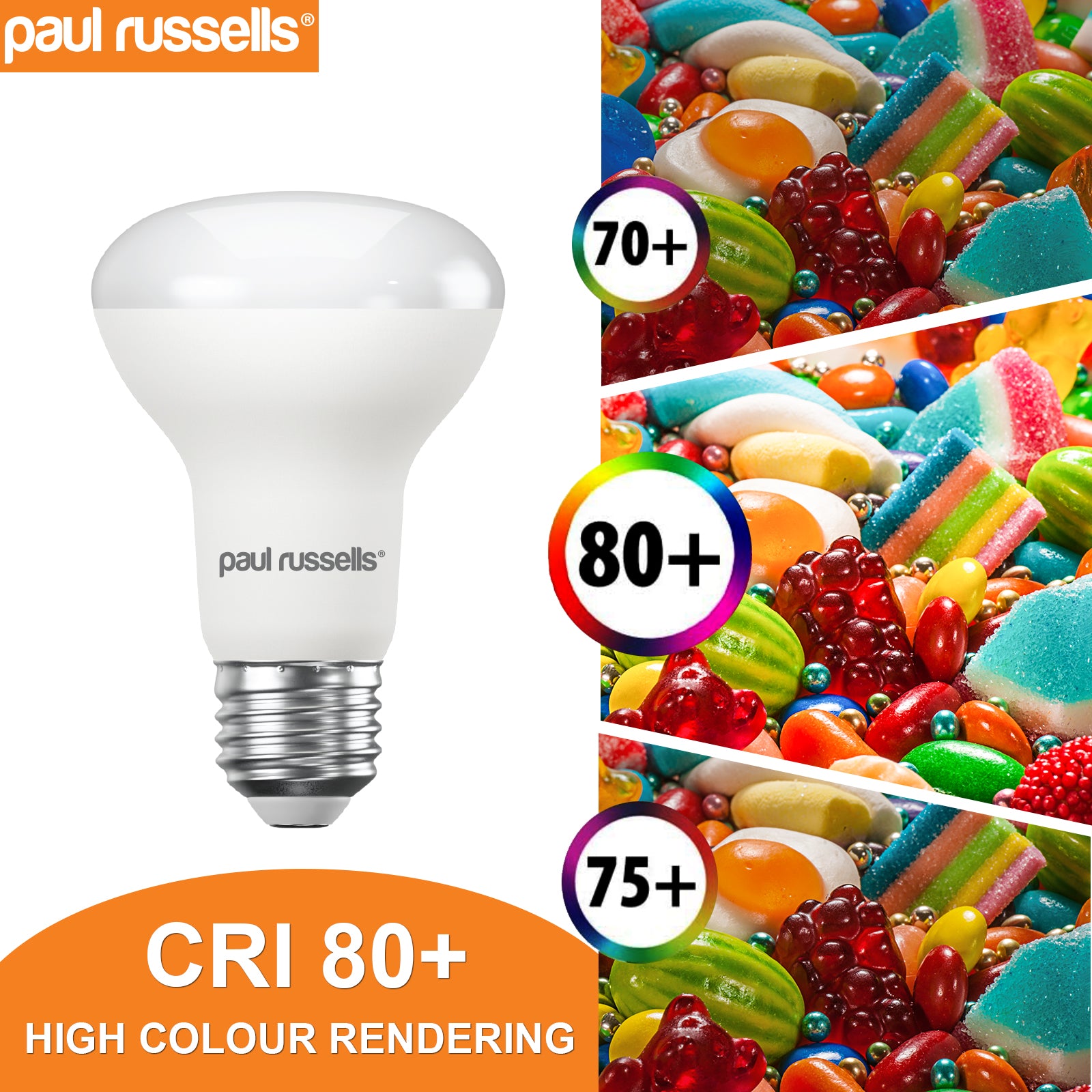 LED Reflector Light Bulbs R63 8W=65W Warm White ES E27 Edison Screw Bulbs