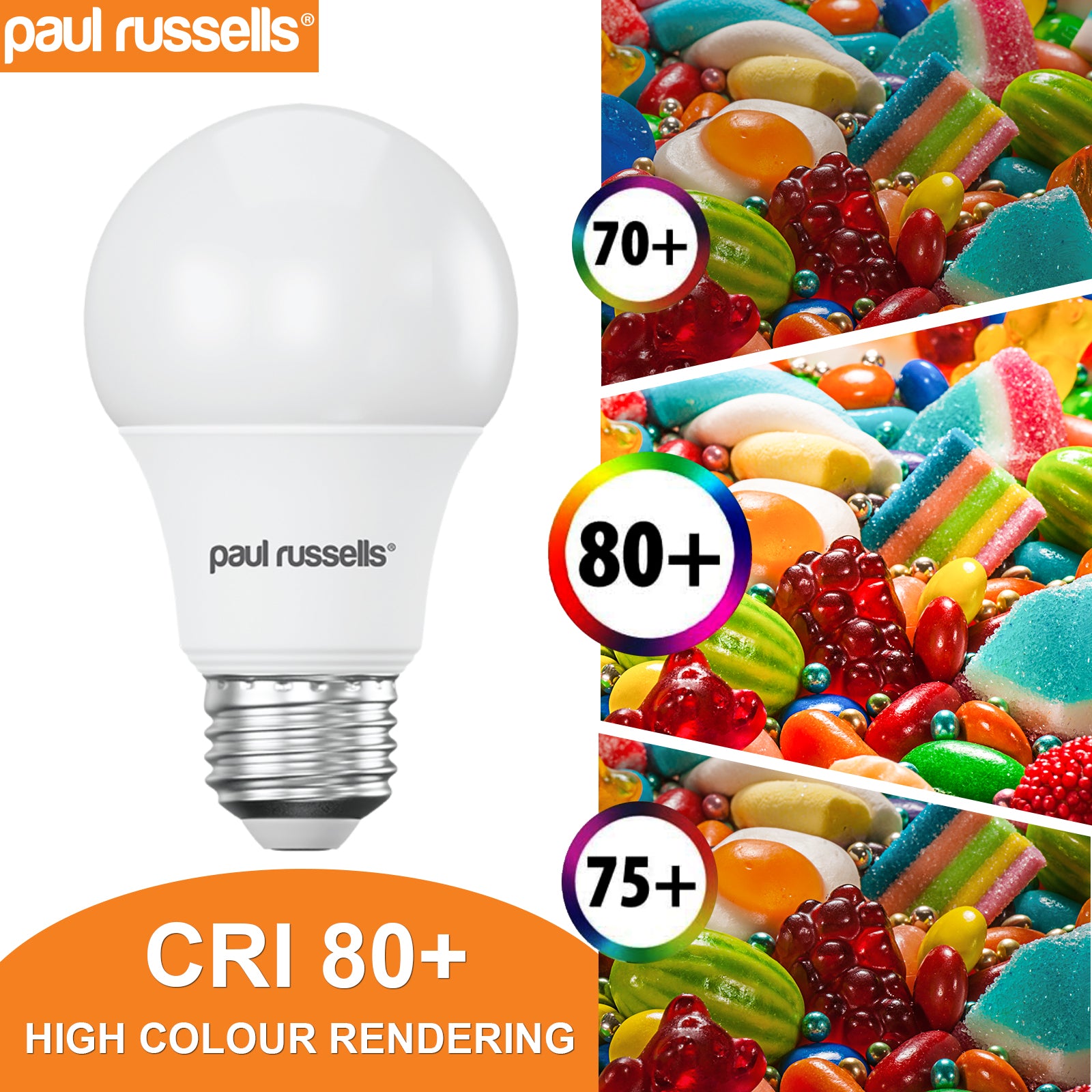 LED GLS 8W=50W Cool White Edison Screw ES E27 Light Bulbs