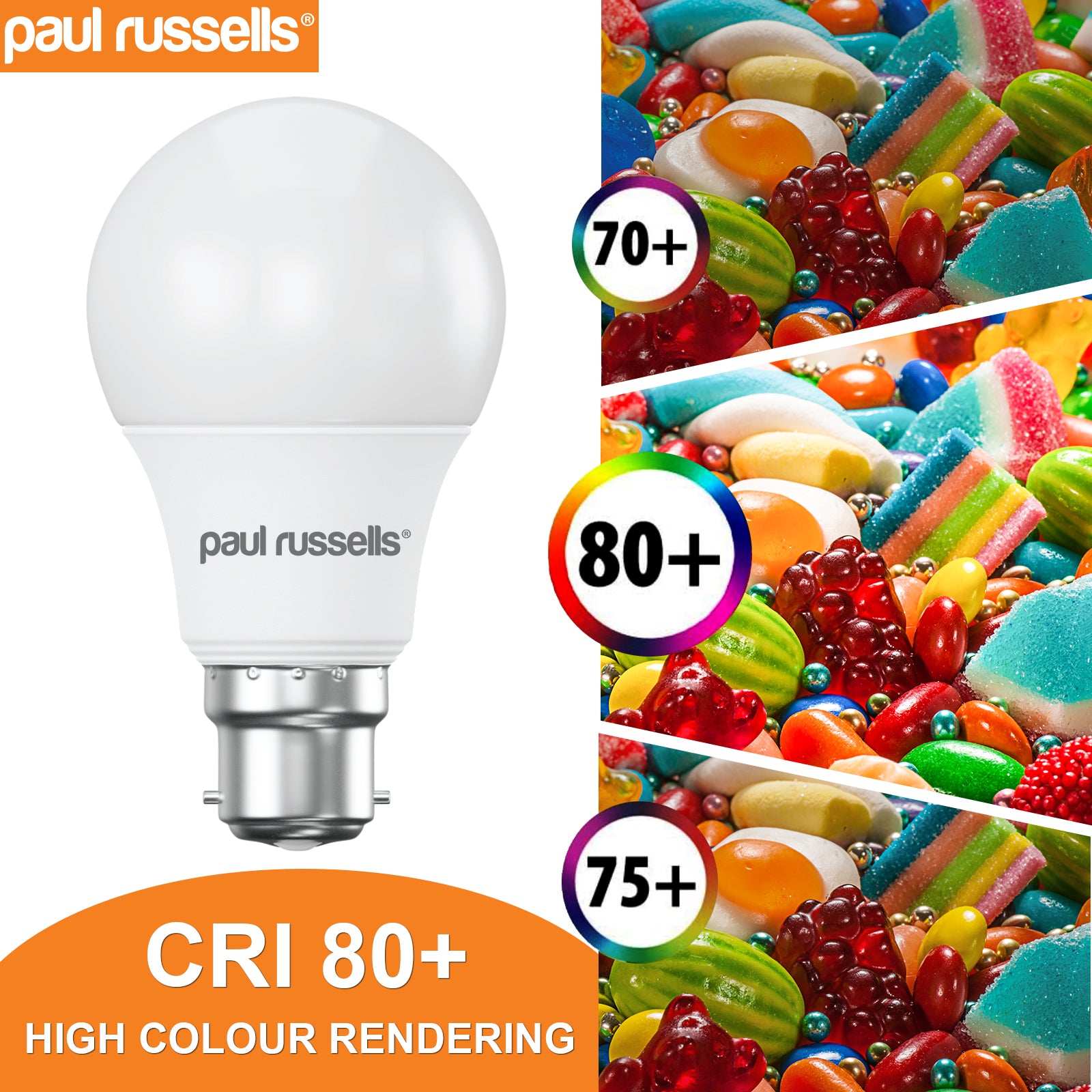 LED GLS 8W=50W Warm White Bayonet Cap BC B22 Light Bulbs