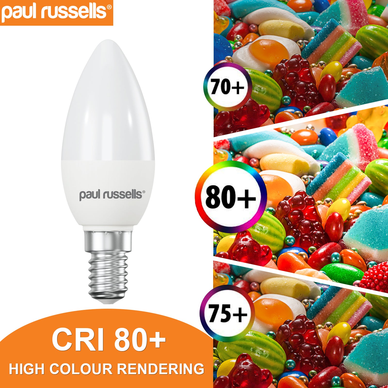 LED Candle 4.9W=40W Day Light Small Edison Screw SES E14 Bulbs