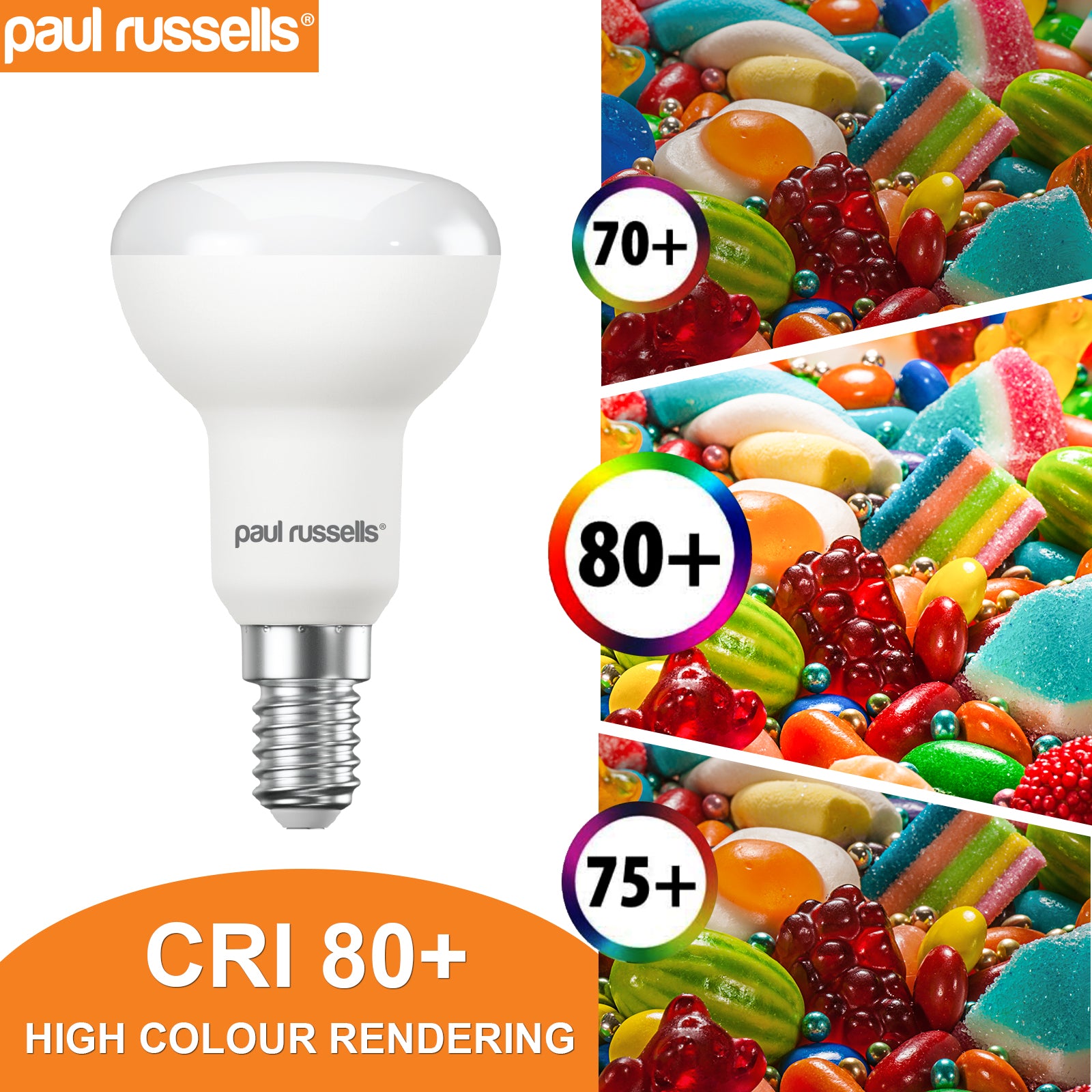 LED Reflector Light Bulbs R50 6W=40W Cool White SES E14 Small Edison Screw