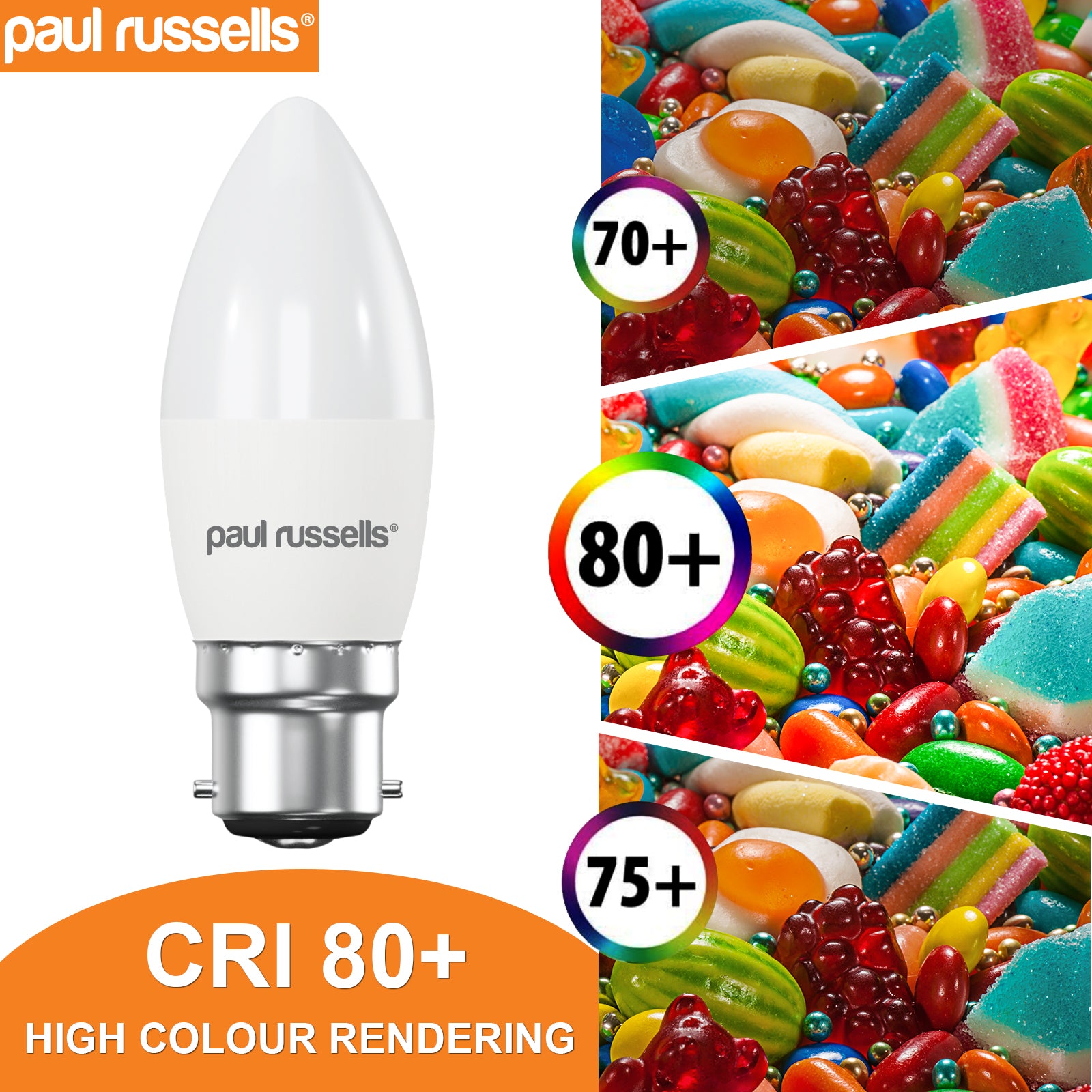 LED Candle 5.5W=40W Day Light Bayonet Cap BC B22 Bulbs