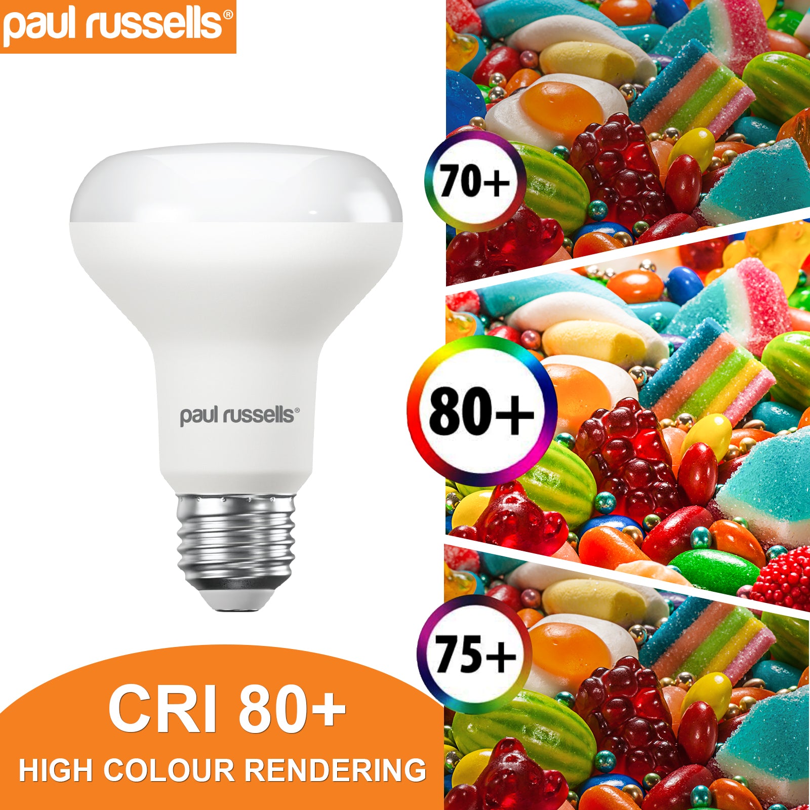 LED Reflector Light Bulbs R80 12W=100W Warm White ES E27 Edison Screw Bulbs