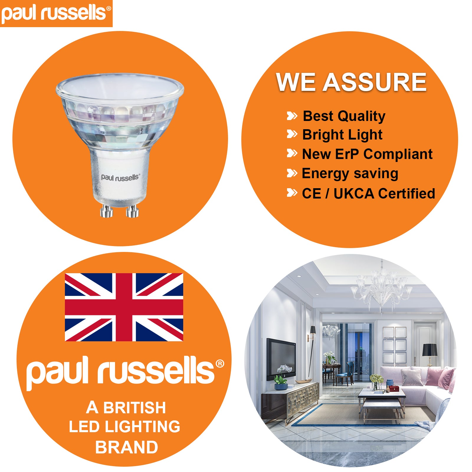 GU10 3.5W=25W LED Spot Light Bulbs Day Light