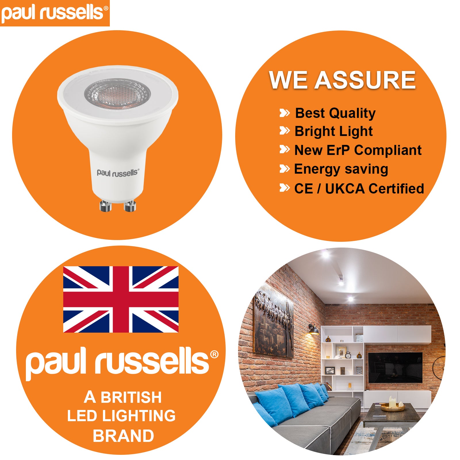 GU10 4W=50W LED Spot Light Bulbs Cool White