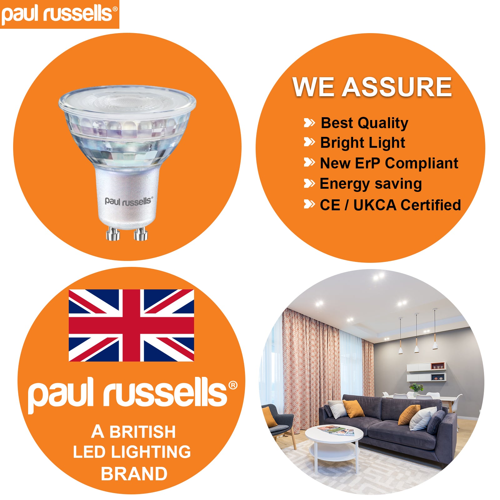 GU10 4.9W=60W LED Spot Light Bulbs Cool White