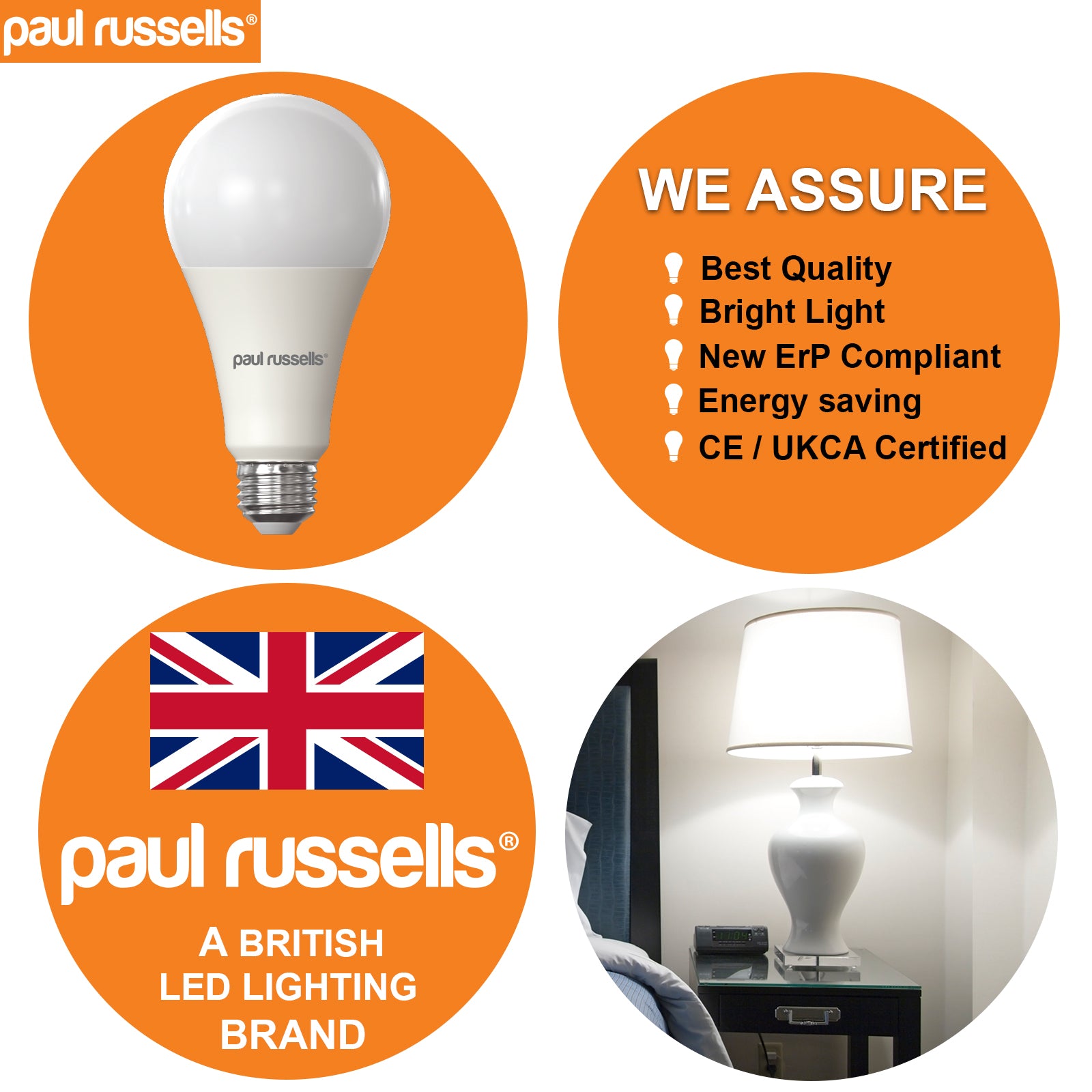LED GLS 16W=120W Day Light ES E27 Edison Screw Bulbs