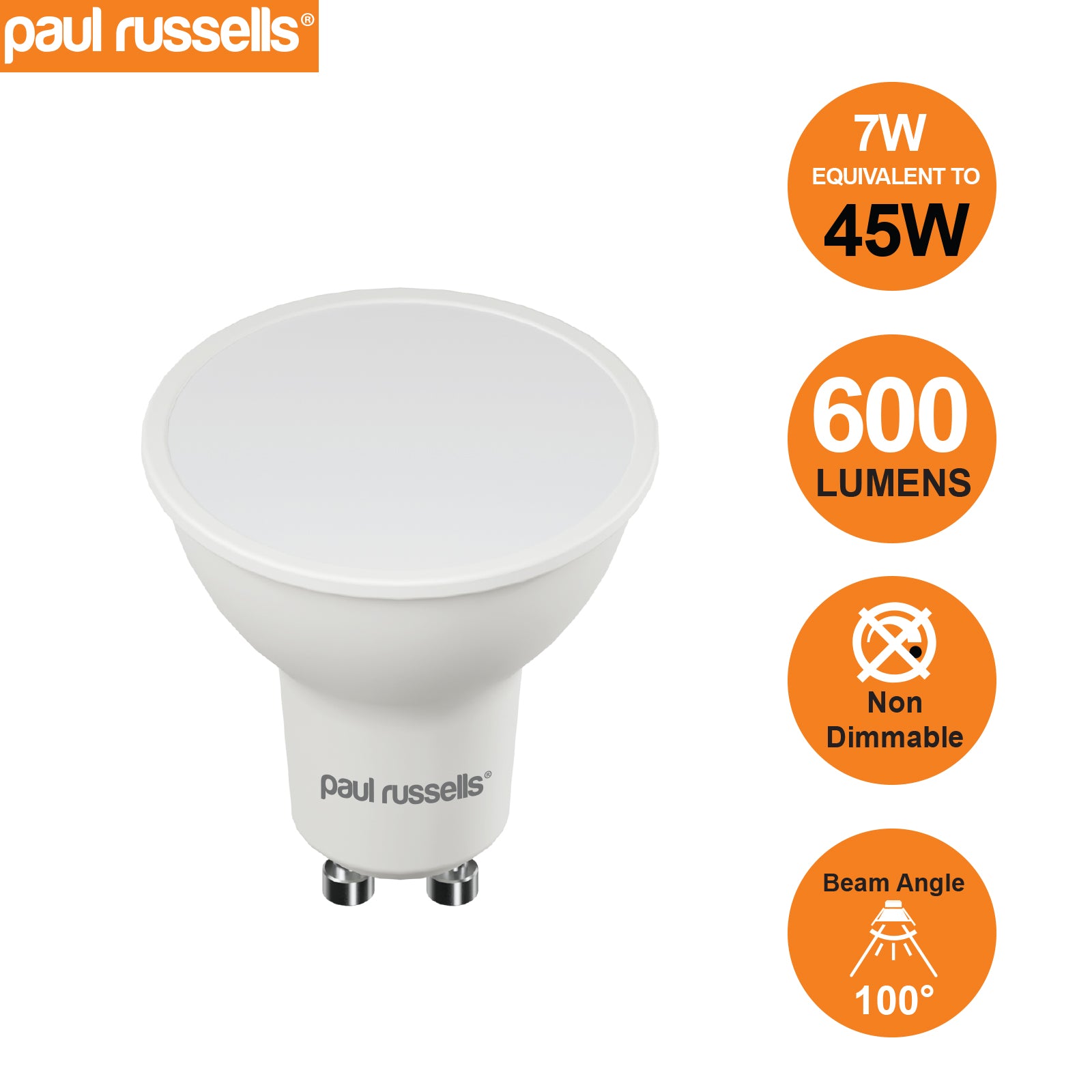 GU10 7W=45W LED Spot Light Bulbs Cool White