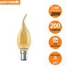 LED Filament Bent Tip Candle 2.5W=20W Extra Warm White (AMBER) SBC B15 Small Bayonet Cap Bulbs2