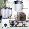 Electric Blender Smoothie Milkshake Maker, Jug 500W Stainless Steel Blades, 2 Speed Control with Pulse Function1.5L Jar Chopper Coffee Grinder4