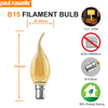 LED Filament Bent Tip Candle 2.5W=20W Extra Warm White (AMBER) SBC B15 Small Bayonet Cap Bulbs3