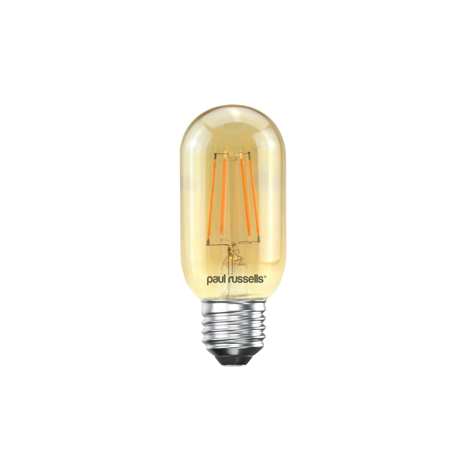 LED Filament T45 4.5W=35W Amber ES E27 Edison Screw Cap Bulb
