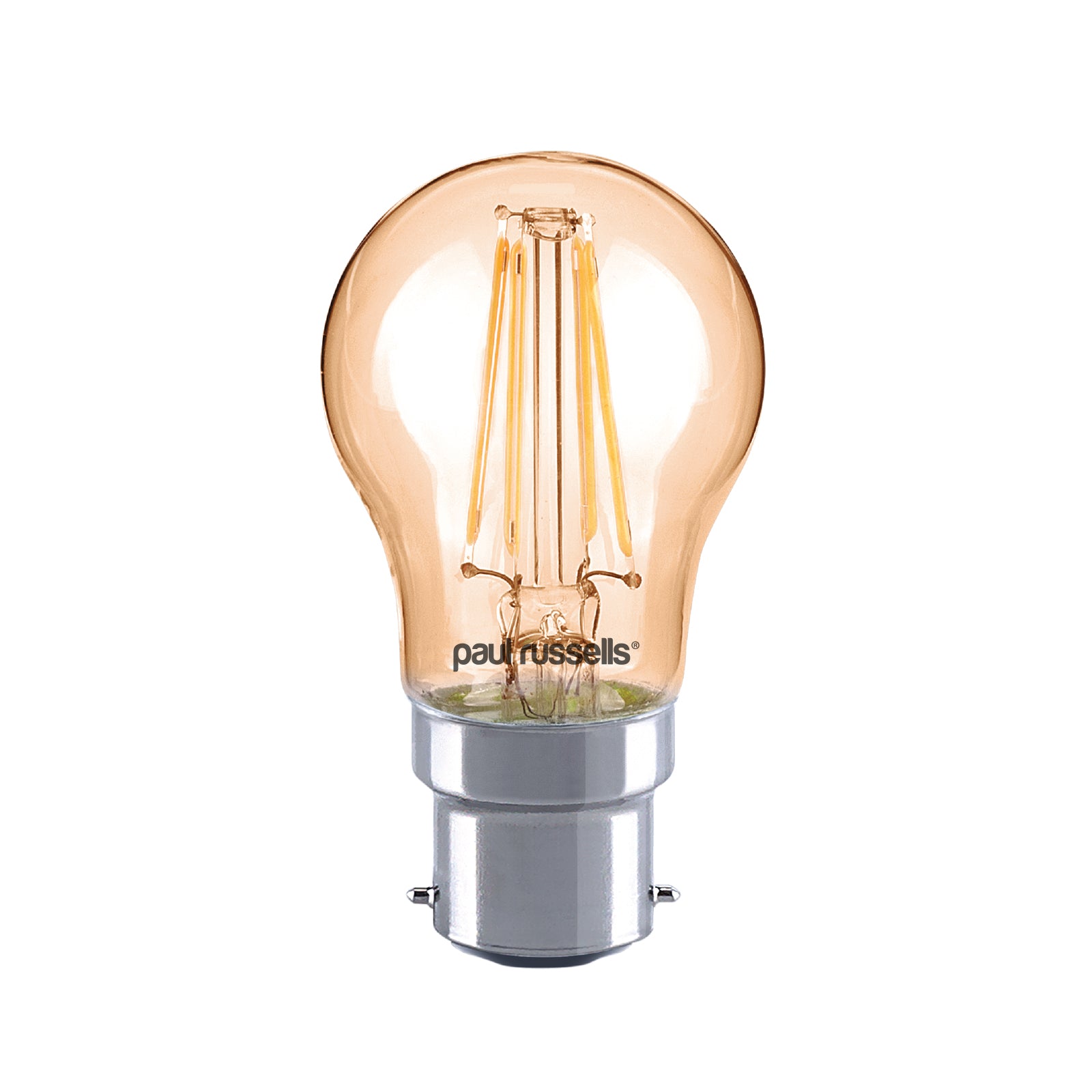 LED Filament Golf Ball 4.5W=35W Extra Warm Amber 2200K BC B22 Ba – paul russells