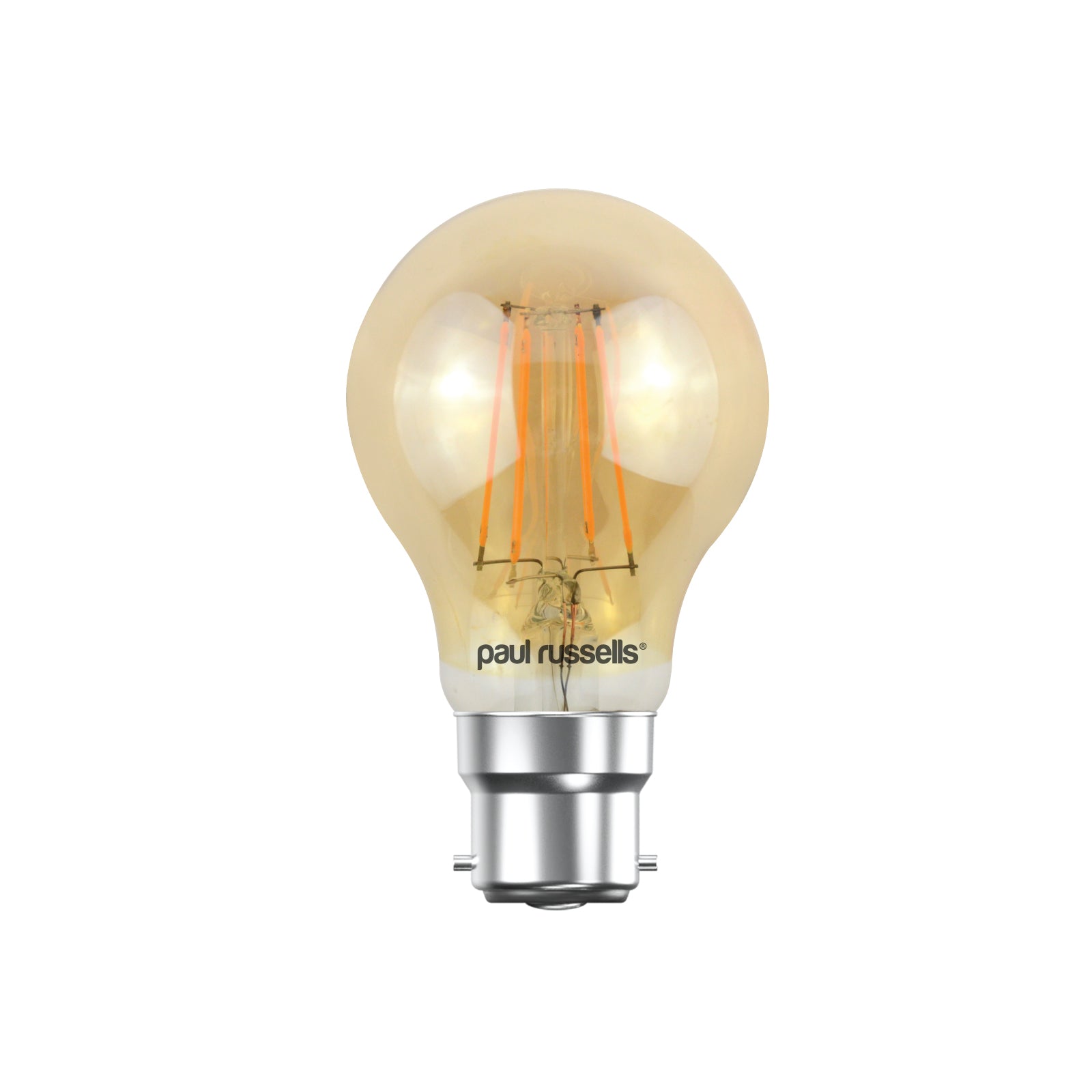 LED Filament GLS 7W=50W Extra Warm White Amber 2200K BC B22 Bayonet Cap Bulbs