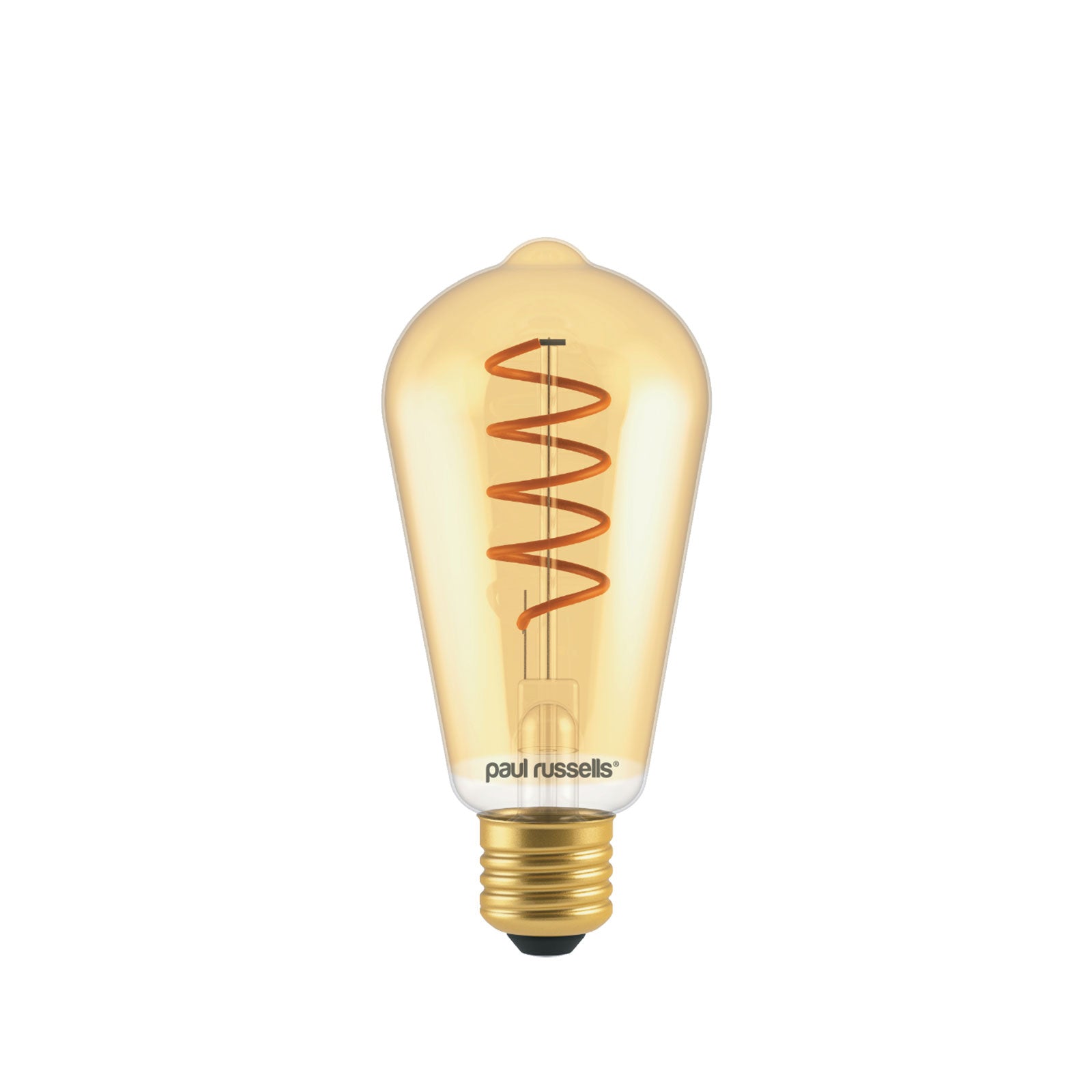 LED Filament Spiral ST64 4W=25w Extra Warm White (AMBER) ES E27 Edison Screw Decorative Bulbs