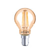 LED Filament Golf Ball 4W=40W Extra Warm White Amber 2200K SBC B15 Small Bayonet Cap Bulbs1