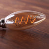 LED Filament Spiral Candle 2.5W=15w Extra Warm White (AMBER) SES E14 Small Edison Screw Decorative Bulbs6